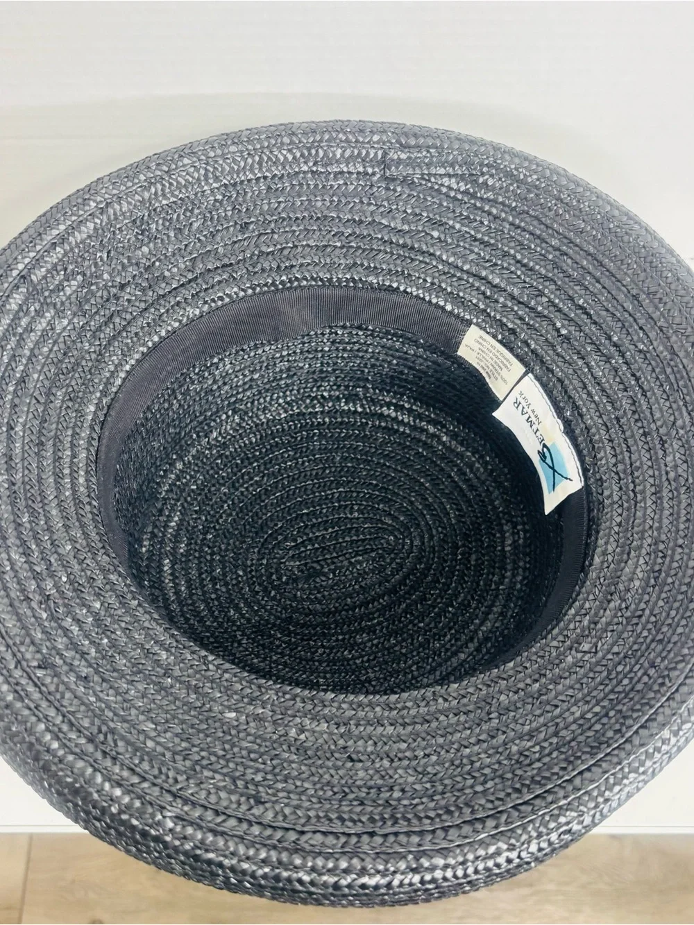 betmar Black Woven Dress Hat with Rosette Trio